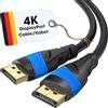 KabelDirekt - Cavo DisplayPort 4K - 5 m - Cavo DP, Sviluppato in Germania - Disponibile in 0,5-10 m (Display Port per monitor PC/Laptop e monitor a 4K@60Hz, gioco a 144Hz, Dolby Audio, nero)
