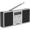 TechniSat DIGITRADIO 1 S - radio DAB stereo portatile con batteria ricaricabile (DAB+, FM, FM, altoparlante, jack per cuffie, memoria preferiti, display OLED, 2 W RMS) argento/nero