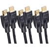 Amazon Basics Confezione da 3 cavi HDMI 4K da 3 m, alta velocità con Ethernet 18 Gbps, 4K@60 Hz, 2160p, Nero