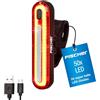 Fischer - Fanale posteriore a LED, a batteria, per bicicletta