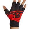 Rafa'l RAFAL SHORTR2XLBKRED Guanti corti estivi rafa'l adulto Unisex, Multicolore, 2XL