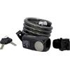 Fischer 85908 - Serratura a Spirale di Allarme con furto, 120 cm, 110 Db, Serratura a Spirale, 2 Chiavi, Colore: Nero