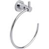 tesa Loxx Anello Portasciugamani Adesivo - Porta asciugamani circolare in metallo cromato inox - senza forature - Rimovibile senza lasciare tracce - 210 mm x 185 mm x 76 mm