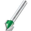 Trend CraftPro Fresa a smusso a due taglienti, gambo 1/4 pollice, diametro di taglio 12,7 mm, scanalatura a V 45 gradi, metallo duro (TCT), C044X1/4TC