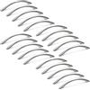 Emuca 9160951 Maniglia per mobile, CC 128mm, Zama, Nichel satinato, Set di 20