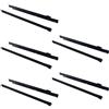 Emuca - Guida-Binario con Cuscinetti a Rulli per Cassetto, Verniciato Nero, 600 mm, Set di 5