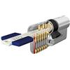 TESA ASSA ABLOY TX853040N Cilindro europeo TX80, 30 x 40 mm, nichelato, per serrature a profilo europeo per porte residenziali e commerciali, installazione semplice dall'esterno con una sola vite