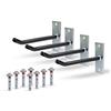 Alberts 801960 Set portacerchioni, supporto a muro per cerchioni auto, supporto per pneumatici con tubo in PVC rivestito, zincato, 20 cm ganci per cerchioni lunghi