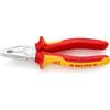 KNIPEX Pinza universale cromata isolati con manici rivestiti in materiale bicomponente, collaudati VDE 180 mm, 03 06 180