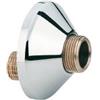 Grohe 12001000 Raccordo a S, Regolabile, Cromo, 1/2 Pollici x 1/4 Pollici