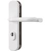 ABUS KLZS714 W EK 12237 - Maniglia e maniglia per porta con protezione cilindro con maniglie su entrambi i lati, forma rotonda, colore: Bianco