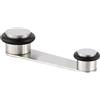 EVI Herrajes | Fermaporta con Fermo girevole | Fermaporte per Porte fino a 50 mm | Gomma Nera | Acciaio Inox Finitura Opaca | Compresi utensile, Vite + Tassello di Fissaggio | Mod. I-164
