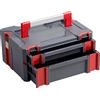Connex Cassapanca per sistema, con due cassetti, volume 13,5 litri, portata 80 kg, sistema espandibile individualmente, impilabile, in plastica robusta, impilabile, cassetta degli attrezzi, COX566208