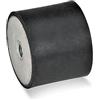 Ganter Normelemente Ganter Norm elementi | tampone PARACOLPO - GN 351 | con 2 filettature interne | caucciù naturale, nero, GN 351-30-30-M8-EE-55