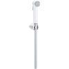 GROHE Tempesta Trigger Spray Set Doccia Completo (1 getto a pistola, grilletto per controllo preciso, SpeedClean anticalcare, flessibile antitorcitura), Cromo/Bianco, 26355IL0