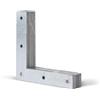 Alberts 847685 Squadretta angolare | zincata con procedimento Sendzimir | 160 x 160 x 30 mm | Set da 10