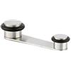 EVI Herrajes | Fermaporta con Fermo girevole | Fermaporte per Porte fino a 50 mm | Gomma Nera | Acciaio Inox Finitura Opaca | Compresi utensile, Vite + Tassello di Fissaggio | Mod. I-164
