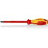 KNIPEX Giravite per elettricisti per viti con impronta a croce Phillips impugnatura isolante, in materiale bicomponente, collaudato, 98 24 03