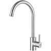 GRIFEMA G4011 Irismart-Miscelatore per Lavello da Cucina a Bassa Pressione con Bocca Girevole e Funzione di Doccetta, Acciaio, 3/8 de pulgada [Exclusiva Amazon] [Esclusiva Amazon]