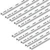 Emuca 7907812 Profilo cremagliera perforazione semplice passo 50mm per supporti di mensola, Bianco, L 1000mm, Set di 10 pezzi
