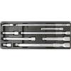 KS Tools 918.0009 CHROMEplus Serie di Prolunghe Angolari, 9 Pezzi, 1/4+3/8+1/2