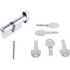 Tesa Assa Abloy, T85B3030N, Cilindro T80 di sicurezza, Leva Lunga, Pulsante, 30 x 30 mm, Nichelato