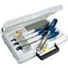 STANLEY 0-16-130 Set 4 Scalpelli con Custodia per il Trasporto, Olio e Pietra per Affilare