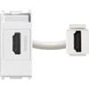 Vimar 14346 Plana presa HDMI, aggancio standard Keystone 2.1b, bianca