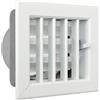La Ventilazione GCSIB1413100 Griglia transito aria da Incasso per Camini, Alluminio Verniciato Bianco, 140 x 130 mm