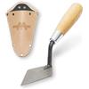 Marshalltown ATH114S 16942 Archeologia-Cazzuola a Punta Rigida in Stile londinese con Fondina-Manico in Legno, Acciaio al Carbonio, 102x51 mm, Argento