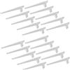 Emuca 7908212 Supponti per mensola con profilo cremagliera perforazione semplice passo 50mm, Bianco, 300mm, Set di 20 pezzi