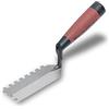 Marshalltown Frattazzo per bordi dentati Marshalltown square con 6x6x6 mm e manico Durasoft, frattazzo stretto per posti stretti, dimensioni: 127x51 mm