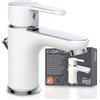 EISL disegno Nuevo, Miscelatore monocomando per lavabo, 1 pezzi, bianco/cromato, ni075dinwcr