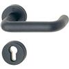 HOPPE Maniglia Hoppe FS Parigi | per protezione dal fuoco porte | Brand SCHU tztueren T30 - T60 - T90 | Plastica Nero | Completo per WC