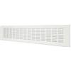 La Ventilazione GF408B Griglia di ventilazione Rettangolare in alluminio verniciato bianco da incasso, Dimensioni 400x80 mm.