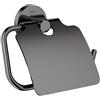 Grohe 40367A01 Porta Rotolo con Coperchio, Hard Graphite
