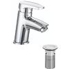 Bristan BAS - Miscelatore per lavabo con scarico a cricchetto, cromato