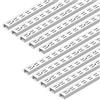 Emuca 7907912 Profilo cremagliera doppia perforazione passo 32mm per supporti di mensola, Bianco, L 951mm, Set di 10 pezzi