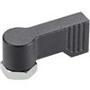HALDER 24101.0232 Twist Latch, Black, d1=17 mm