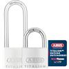 ABUS Lucchetto Titalium 64TI/40 + HB63 - Set da 3, Chiavi Intercambiabili - Lucchetto Cantina con Corpo in Alluminio Speciale - Arco in Acciaio Temprato - Livello Sicurezza ABUS 5