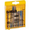 DEWALT LAVORAZIONE DEL LEGNO - SET LAME SEGHETTO - Cassetta composta da 10 lame assortite per metallo, DT2292-QZ