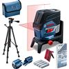 Bosch Professional Livella Laser GCL 2-50 C (laser rosso, da interno, con app, supporto, treppiede BT 150, raggio d'azione visibile: fino a 20 m, 4x batterie AA, confezione in cartone)