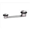 EVI Herrajes | Fermaporta con Fermo girevole | Fermaporte per Porte fino a 70 mm | Gomma Nera | Acciaio Inox Finitura Opaca | Compresi utensile, Vite + Tassello di Fissaggio | Mod. I-152