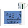 VEMER VE486700 SET CHRONOS RF - Set composto da 1 Cronotermostato Touch Screen da Parete a Batterie + 1 Attuatore Remoto RF, Bianco