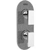 Bristan Msai Shcdiv GG Metallix vela a doppio controllo e deviatore Glisten grafite, colore: Cromato/grafite