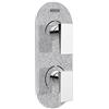 Bristan Msai Shcdiv SS Metallix vela a doppio controllo e deviatore argento brillante, colore: Cromato/Argento