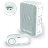 Honeywell Home DC311SP2 Serie 3, Campanello senza Fili Plug-In con Pulsante (Bianco)