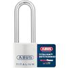 ABUS Lucchetto Titalium 80TI/40HB63 - con grillo alto - serratura da cantina con corpo leggero e solido in alluminio speciale - livello di sicurezza 6 - argento