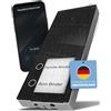 DOORLINE Citofono radio DoorLine Slim DECT nero, campanello, possibilità di collegare un apriporta, telefono fisso e cellulare con funzione di unità interna, montaggio a parete/su scatola da incasso standard