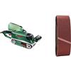 Bosch Home and Garden 06032A1000 Levigatrice a Nastro Psb 75 a, 710 W, Multicolore + Set 9 Nastri Abrasivi, 75 x 533 mm, P60/80/100, PSB 75 A set | + set 9 nastri abrasivi